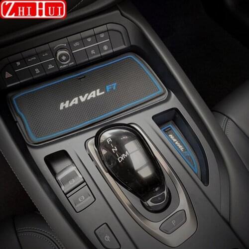 For Haval F7 F7X 2019 2020 2021 Interior Non-Slip Mat Door Groove Pad Rubber Gate Slot Cup Cushion Decoration Car Accessories