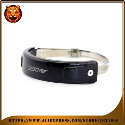 For KTM 990 SMT Motorcycle Silencer Round Oval Exhaust Protector Protect Can Cover Circle 100mm-140mm logo 990SMT