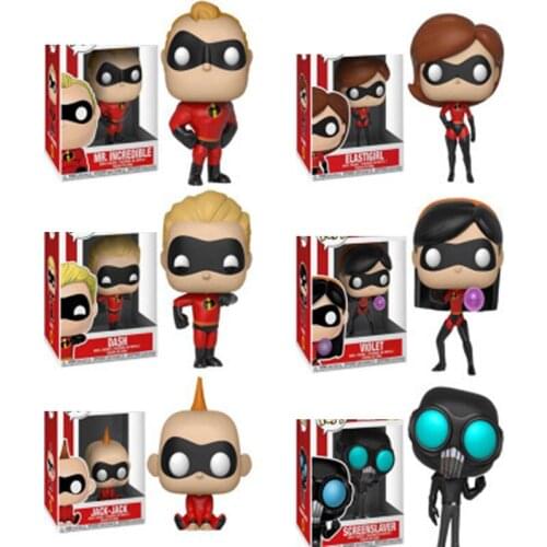 FUNKO pop The Incredibles Dash Jack Violet Elastigirl PVC Action Figure Collection Model Toys For Children Christmas Gift