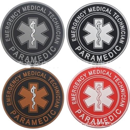 EMS Medic EMT Emergency MEDICAL TECHNICIAN Patches PARAMEDIC Army BADGE PVC HOOK PATCH for jacket backpack