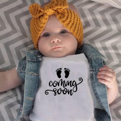 Coming Soon Summer White Short Sleeve Baby 2020 Bodysuit Jumpsuits Cute Baby Boys Clothes Short Sleeve Onesie Toddler Cloth