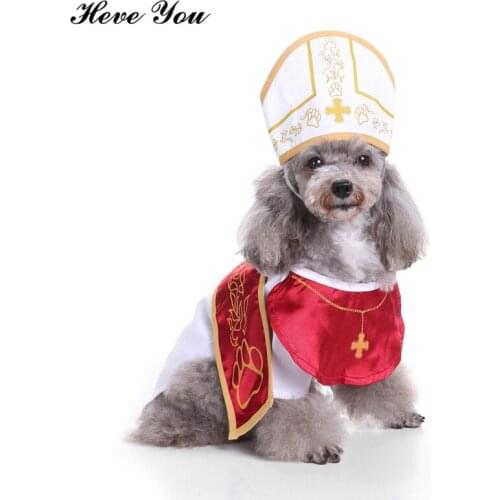 Heve You Clothes Sets for Small Dogs Christmas Funny Godfather Pet Dog Clothes Suit Chihuahua Clothes Warm Dog Clothing Winter