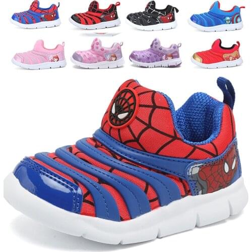 Summer Cartoon Captain America Children Shoes Baby Boy Sneaker Sport Child Light Breathable Casual Shoes Kids Girl Sport Flats