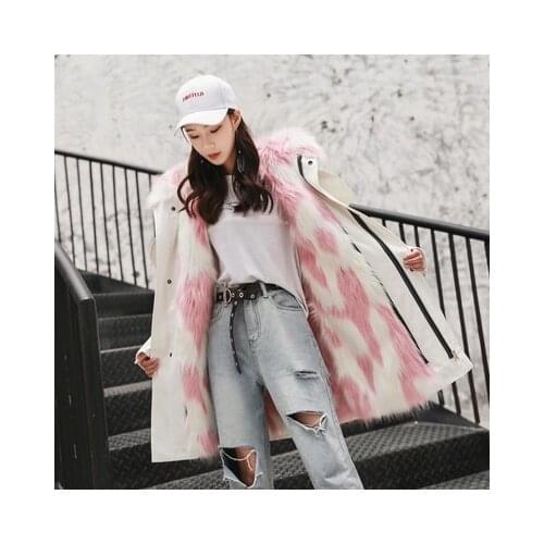 Top brand Fashion Women New Faux Fur Coat MN high quality