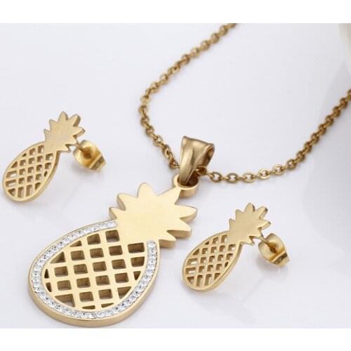 Cute fruit jewelry set, fashion jewelry set Love Gold Honey Earring Bracelet Beauty Women LL1001