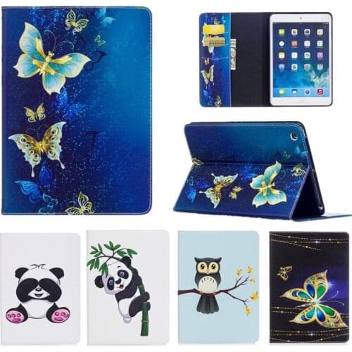 Fashion Panda Owl Pattern Case For Apple ipad mini 123 7.9"Smart Case Cover For iPad mini3 mini2 mini Tablet Leather Stand Shell