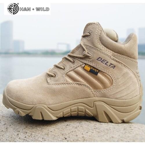 2018 Spring Men Military Boots Genuine Cow Leather Waterproof Tactical Desert Combat Ankle Boot Mens Army Work Shoes