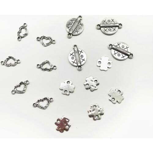 Wholesell Antique Silver Heart Cross Charms Pendants Zamak metal Accessories Jewelry Findings Charms for Jewelry Making