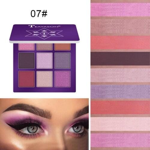 9 Colors Eyeshadow Eye Shadow Palette Makeup Set Shimmer Matte Gift Dish Earth Color Pearlescent Diamond Unique Eye Shadow TSLM2