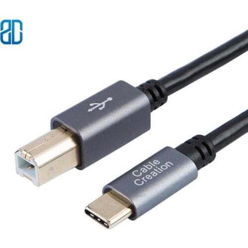 USB Type C to USB 2.0 B Male Printer & Scanner Cable, Compatible for MacBook Pro, HP, Canon, Brother, Dell, Samsung Printers etc