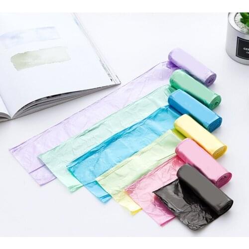 100Pcs Plastic Trash Bag Kitchen Rubbish Garbage Bags Holder Dispenser High Quality Storage Black Disposable Trash Point Goods