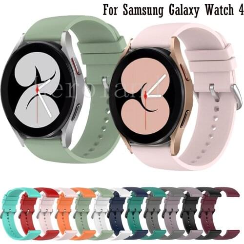 20mm Watchstrap Band For Samsung Galaxy Watch 4 3 41mm 45 42MM Active 2 40MM 44MM Strap Bracelet Sport Silicone Smart Wristbands