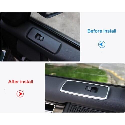 ABS Chrome Car Door Window Switch Button Cover Trim 4pcs For Land Rover Discovery 4 2009-2016 Sport 2010-2013
