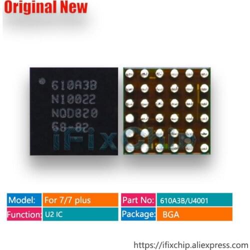 40pcs/lot Original new 610A3B/U4001 36pins USB/U2 charger/charging ic chip for iPhone 7/ 7 PLUS/7plus 7P 7+ on board