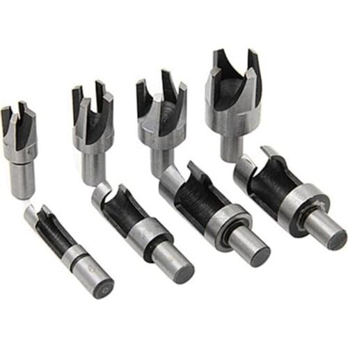 8pcs Carbon Steel Cork Cutter Corkscrew Woodworking Drill Claw Type Round Wood Tenon Drill Bit
