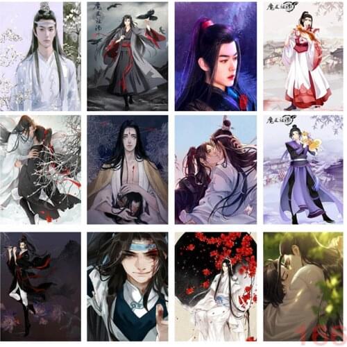 Diy Diamond Painting Wei Wuxian Poster Full Diamond Diamond Embroidery Animation Diamond Mosaic Set Cross Stitch Home Decoration