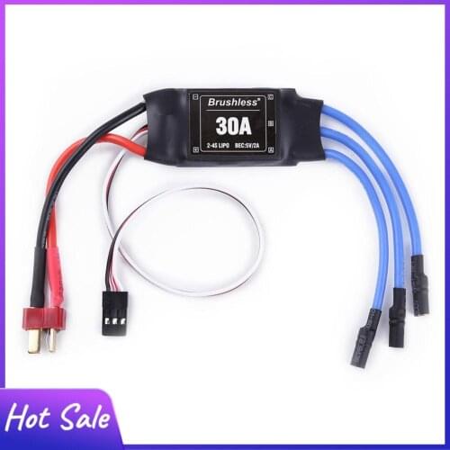 XXD 30A ESC Brushless Motor for RC Airplane Helicopter Aircraft Speed Controller 2-4S ESC Brushless Motor Speed Controller RC