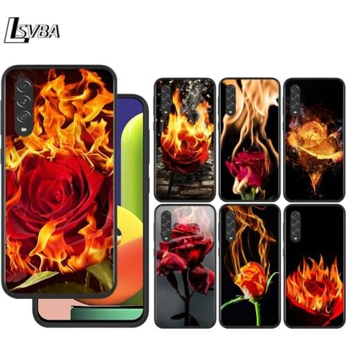 Beautiful Red Roses for Samsung Galaxy A90 A80 A70 A60 A50 A40 M30 A20E A2Core A10S A10E Silicon Soft Black Phone Case