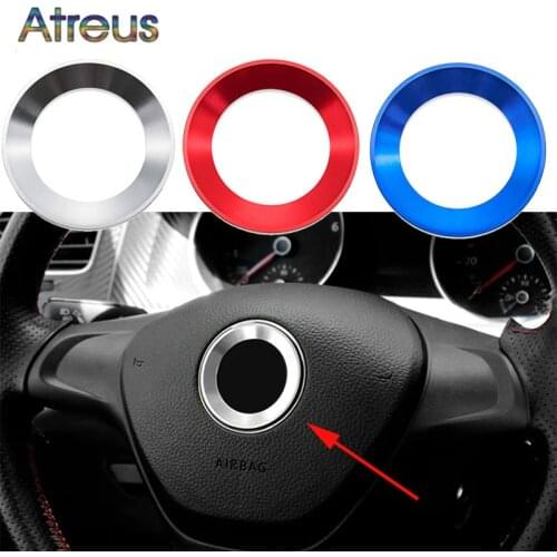 Car Steering Wheel Cover Decoration Ring Stickers For VW Golf 6 7 Passat B7 Touran Scirocco Beetle TIGUAN 11-17 2018 2019 2020