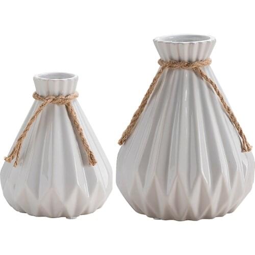 With Twine Knot Vases Knot Decoration Set of 2 Decor for Home Decor Desktop Decoration Living Room Office or Bookshelf