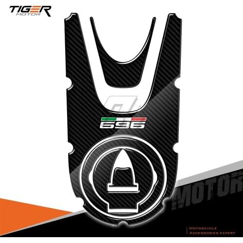 For Ducati Monster 696 2008-2014 3D Carbon-look Motorcycle Fuel Gas Cap Stickers Tank Pad Protection