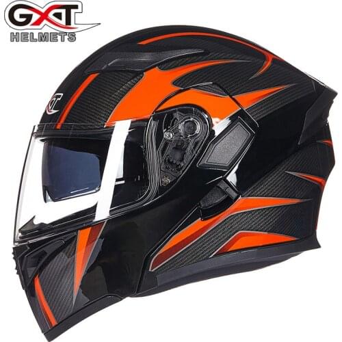 Hot sale GXT 902 Flip Up Motorcycle Helmet Modular Moto Helmet With Inner Sun Visor Safety Double Lens Racing Full Face Helmets