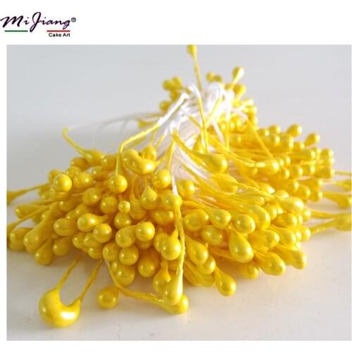 Simulation Flower Core DIY Fondant Sugar Paste Yellow Color Stamen Sugar Flower Petal Modeling tool Cake Decorating Mold Baking