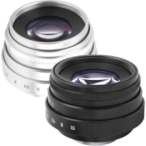 35mm F1.6 C Mount Large Aperture Manual Fixed Focus Portrait Camera Lens Accessory