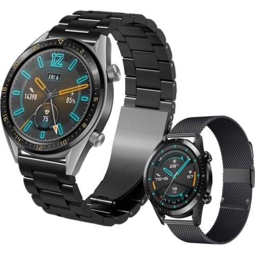 Metal Strap For Huawei Watch GT/GT2 46MM Honor Magic 2 Smart Band Bracelet Stainless Straps For TicWatch Pro Wristband Correa