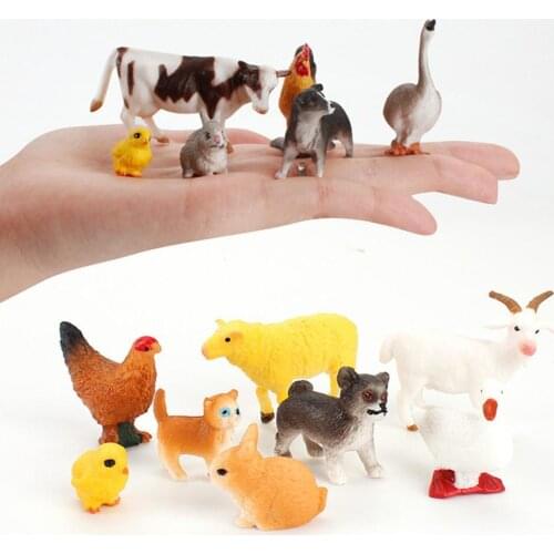 Animal Model Cute Lovely PVC Lovely Farm Animal Toy Home Decor Tabletop Ornaments Toddler Early Education Cognition Toys
