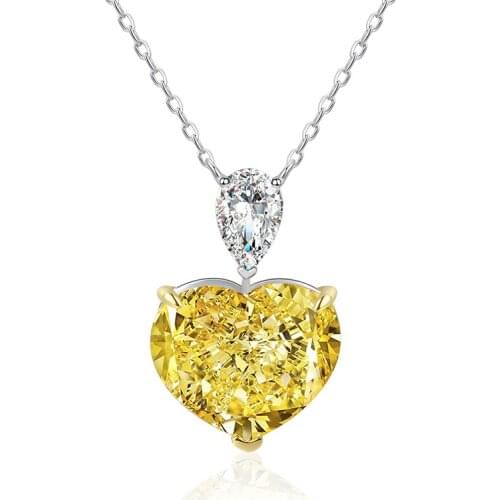 2021 Fashion Gold Collection Yellow Pink White Blue Diamond 925 Silver Jewelry Chains Necklaces