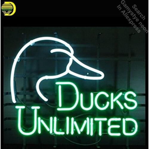 Ducks Unlimited Neon Sign Restaurant neon bulb Sign neon lights Sign Real glass Tube Handcraft Iconic Sign Display light up