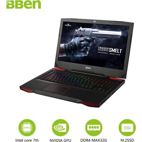 Bben 17.3" wifi laptop computers bluettoth IPS 1920x1080P i7-7700HD CPU GTX1060 6GB GDDR5 16GB DDR4 RAM , 256GB SSD ,2TB HDD