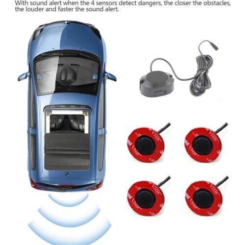 Original 13mm Flat Sensors Adjustable Depth 16mm Car Parking Sensor Assistance Backup Radar Buzzer System For Rear Front Bumper