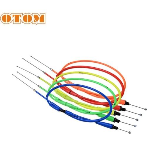OTOM New Motor Trail Bike Motocross Universal 110cm Straight Head Motorcycle Throttle Oil Cable Line For KTM ATV Dirt Pit Racing