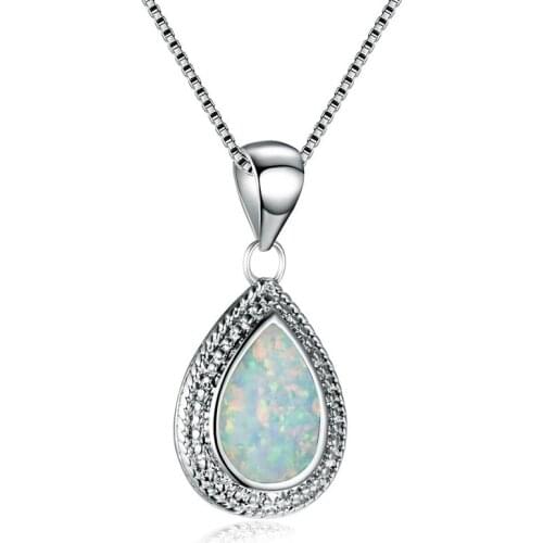 Fashion Women Pendant Water Drop Shape Inlay Crystal Necklace For Women Christmas Gift Chain On The Neck Jewelry