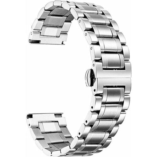 22mm 20mm Stainless Steel Strap For Samsung Galaxy Watch 3 Huawei Watch GT 2 Band For Galaxy 46mm 42mm Active 2 Watchbands