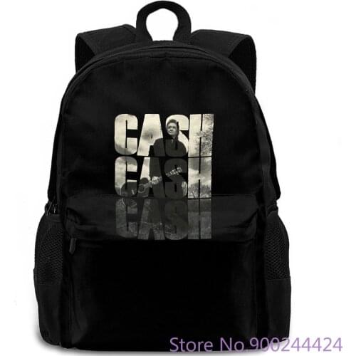 JOHNNY CASH "TRIPLE LOGO" BLACK NEW OFFICIAL ADULT Hip Hop Novelty MenS Brand backpack