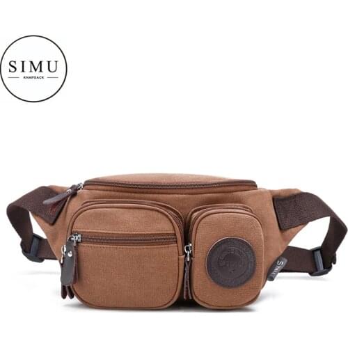 Simu mens bag Sports Leisure Canvas chest bag Single Shoulder Bag Small Backpack Light mobile phone bag womens Waist Bag Messe