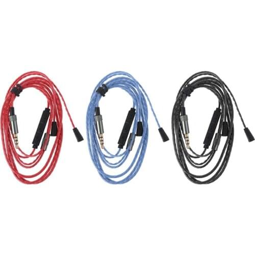 DIY Headphone Replacement Repair Cable with MIC Headset Wire For IE8 IE80 IE800 Headphone