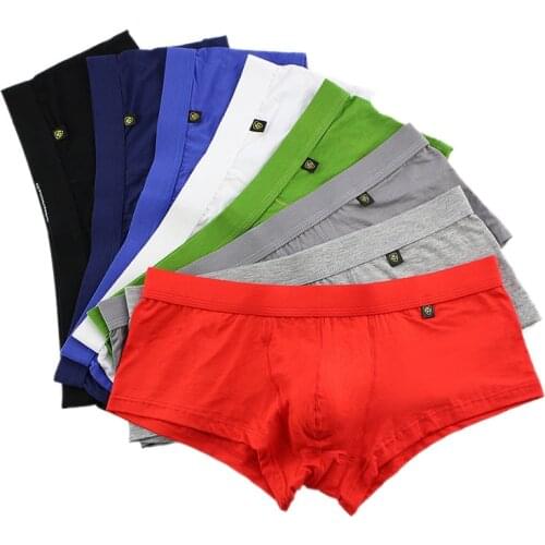 8PCS Mens Underwear Boxers Underwear Men Modal Shorts Solid Cuecas Boxershorts Men Low Waist Boxer Underpants Trunks Pants