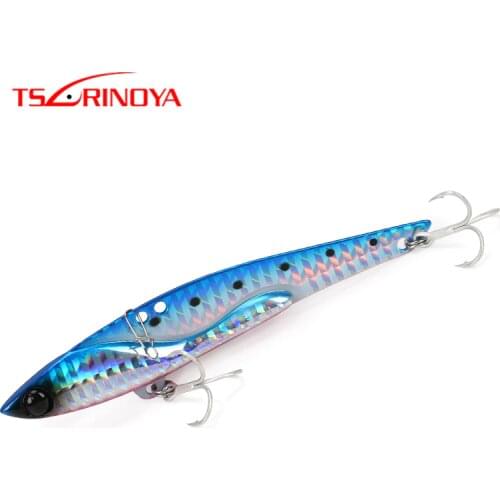 TSURINOYA Long Distance Casting Metal VIB DW38C Winer Ice Jigging Vibration Metal Hard Lure Wobblers Swimbait 105mm 35g