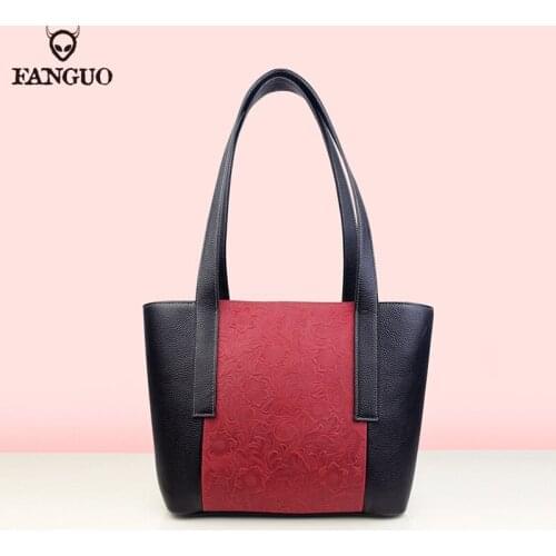 Cow Leather Retro Shoulder Bag For Women Genuine Leather Large Capctiy Hand Bags Crossbody Ladies Office Travel Female Bags