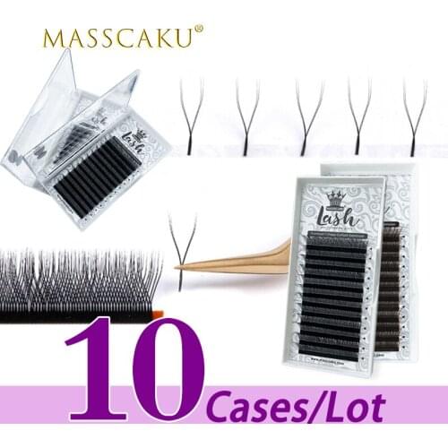 10case/lot Wholesale Y shape lash extension mink volume YY individual eyelash professional natural soft false eye lash supplies