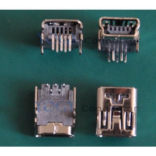 100 pcs/lot) 2 Fixed feet Mini USB Connectors Plug fit for Digital Cameras, Phone, Tablet