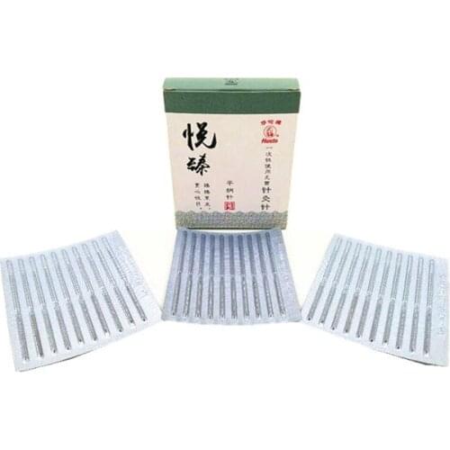 100 pcs steel handle sterile acupuncture needle flat handle disposable acupuncture needle 0.25/0.30/0.35/0.40mm
