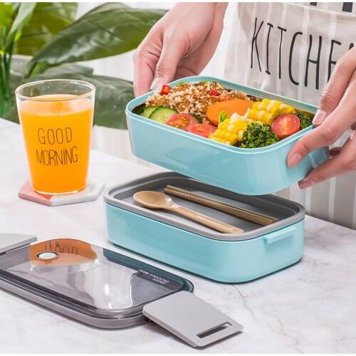 1600ML Durable Leak-proof All-in-One Stackable Premium Japanese Bento Lunch Box Container Dishwasher Freezer Safe