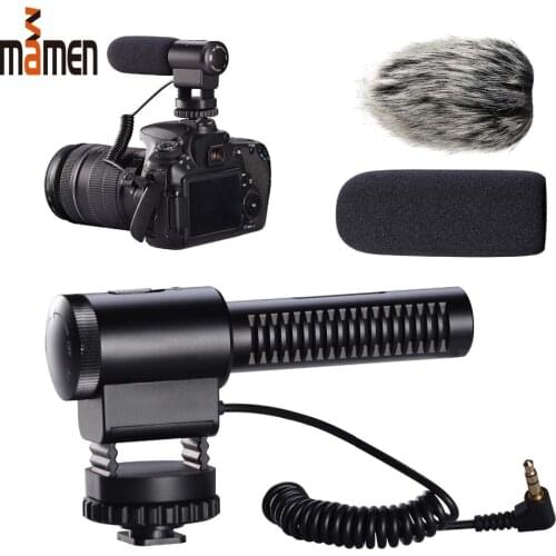 2019 3.5mm Stereo Camera Microphone VLOG Photography Interview Digital Video Recording Microphone for Nikon Canon DSLR Camera