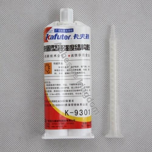 50g Kafuter K-9301 transparent epoxy AB glue+manual mixing glue gun high strength structural adhesive Low odor free shipping