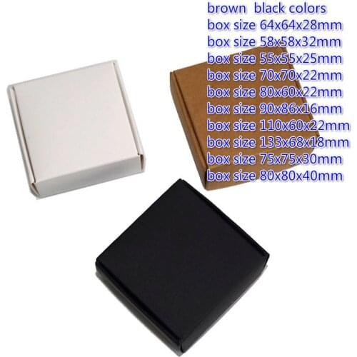 50pcs/lot 5 6 7 Cm Retro Kraft Black Gift Packaging Folding Square Box, Handmade Soap Packing Box Wedding Party Favor